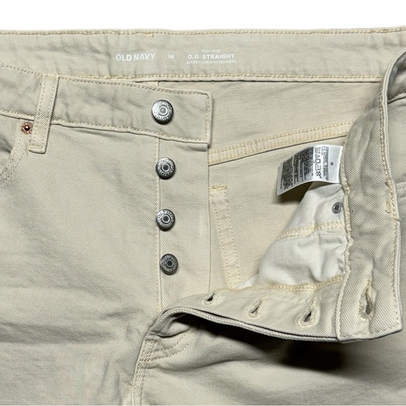 Old Navy OG Straight High Rise Secret‎ Smooth Pockets Womens Size 16 Tan NWT - Picture 3 of 13